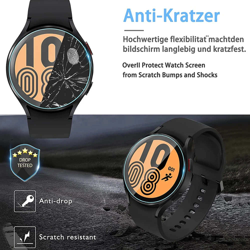 Szkło hartowane do Samsung Galaxy Watch 6 40mm 44mm folia ochronna ekranu HD Anti-Scratch dla Galaxy Watch 6 Classic 43mm 47mm