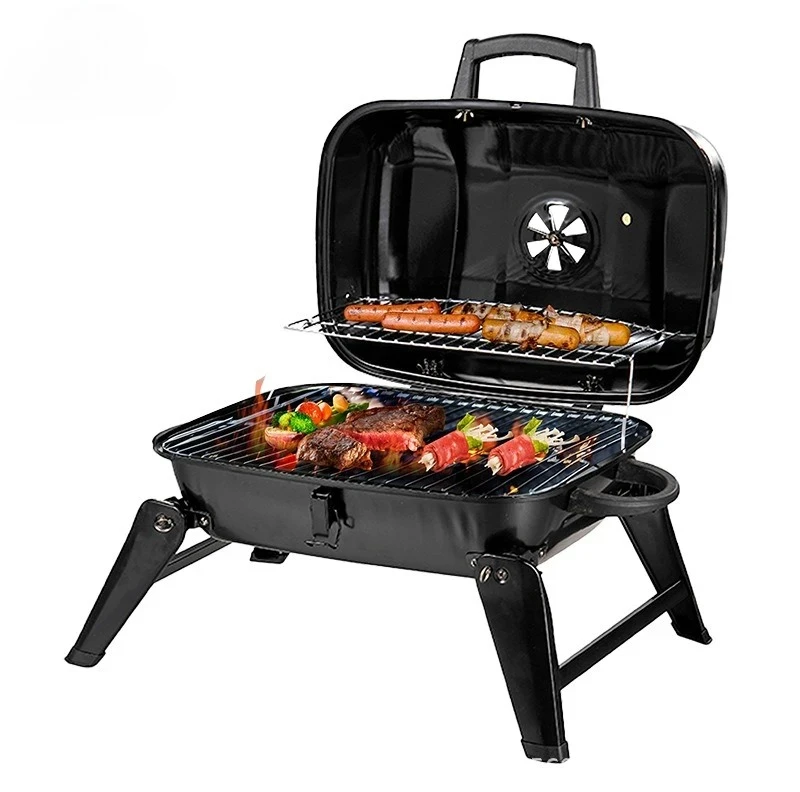Multifunctional Dual Purpose Charcoal Grill Portable Outdoor Camping Rack Mini Household Tea Boiling Stove