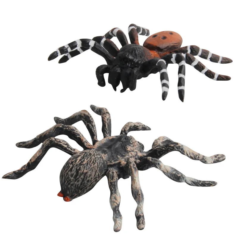 1pcs Realistic Wild Animal Spider Model Blue Gray Poisonous Spiders Prank Decor Toy Figures Creative Interaction Craft Toys