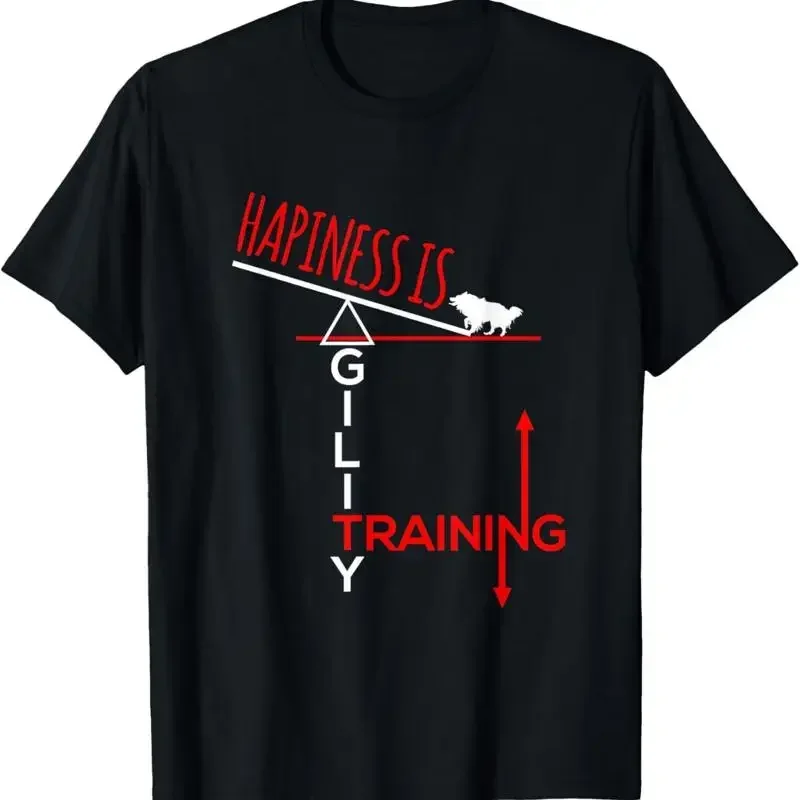 Agility Dog T Shirt Happiness Is Training