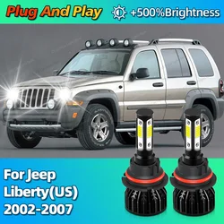 2Pcs Turbo 30000Lm Car Headlight LED Bulbs CANBUS Lights 9007 For Jeep Liberty(US) 2002 2003 2004 2005 2006 2007 Headlamp