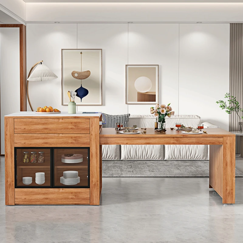 

Integrated Open Kitchen Middle Island Table Suspension Bar Counter 837