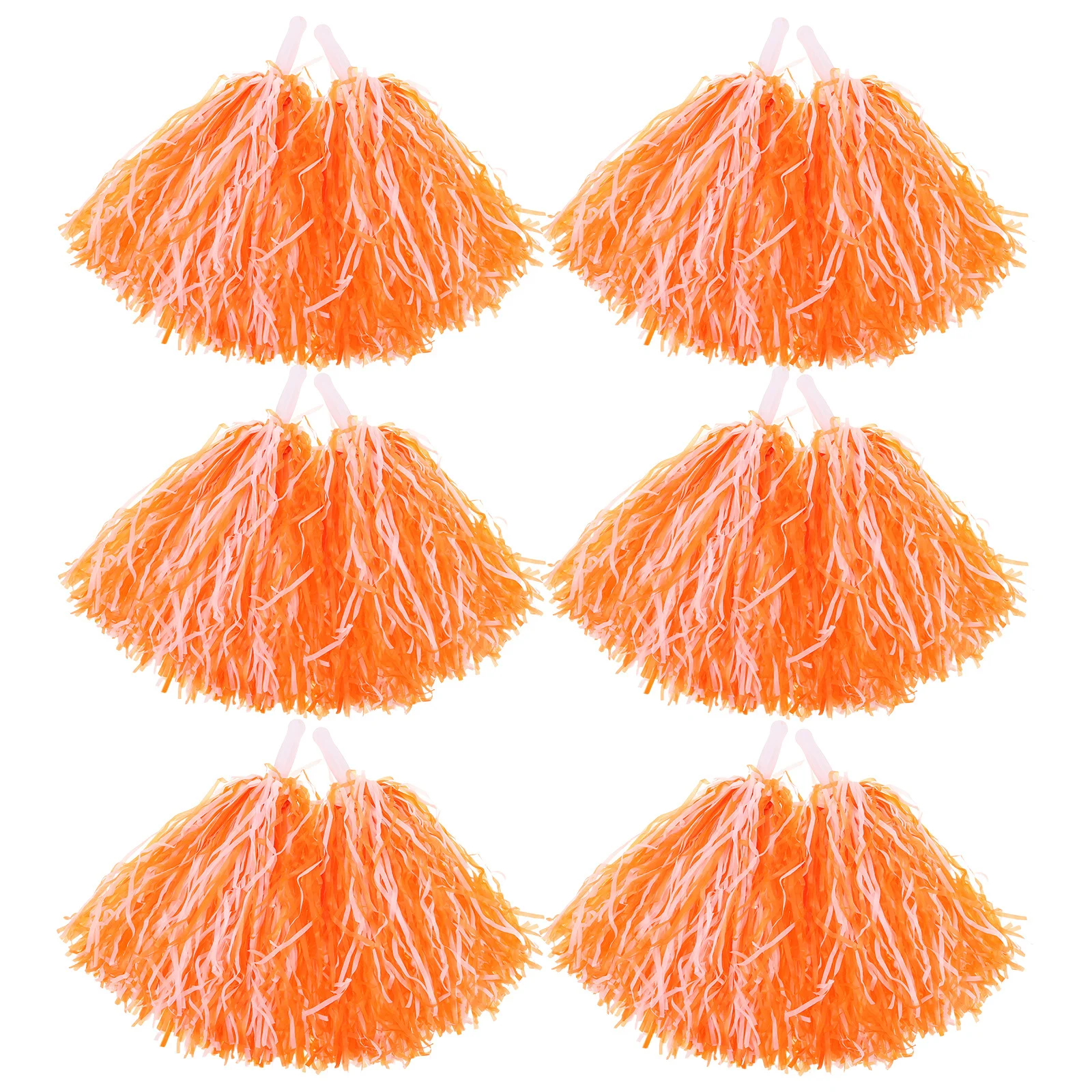 

18Pcs Team Spirit Cheerleading Pom Poms Handheld Matte Finish Fine Strands Sports School Events Competitions Dance Routines