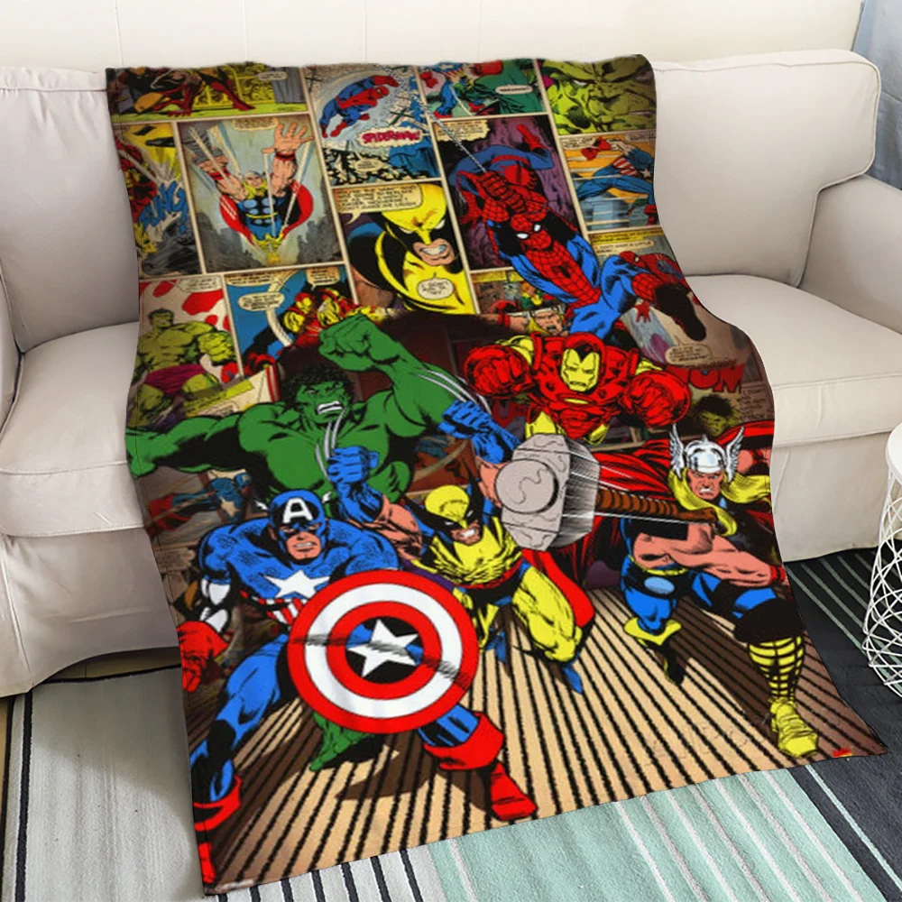 Luxury Throw Blankets and Throws Marvel Warm Blankets for Cold Children's Blanket King Size Cobija Home Interior Fluffy Plaid