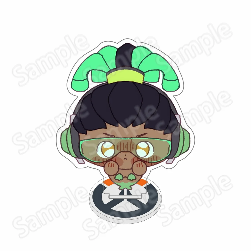 Ganme Overwatch2 New 10cm Acrylic Standee Keychain D.Va Mercy Kiriko Tracer Widowmaker Game Figure Pendant Fans Gift view 4
