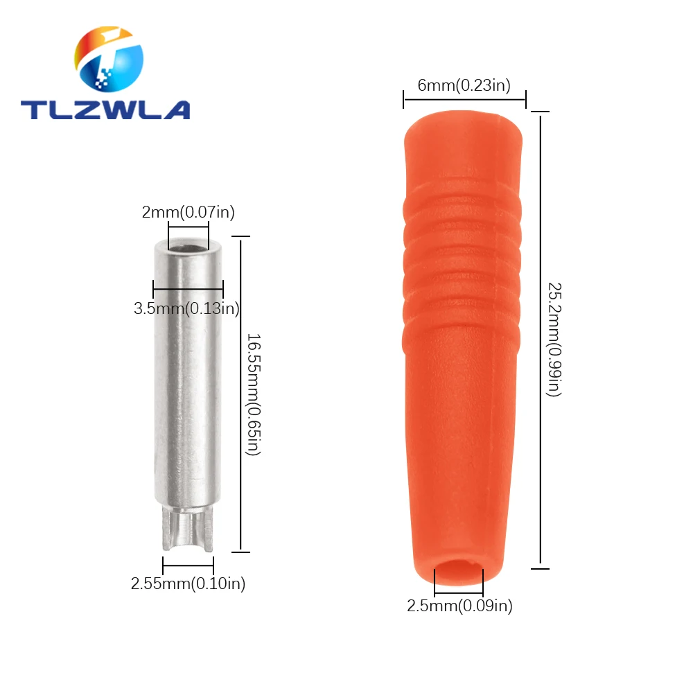 5PCS 2MM Banana Plug Female Socket Test Plug Terminal Electrical Wire Connector