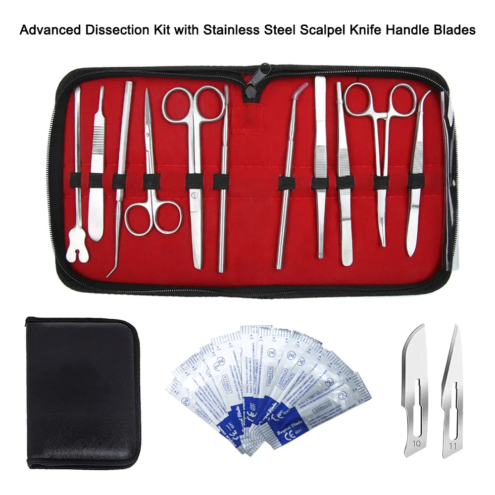 

New 22 Pcs Medical Surgical Students Suture Practice Kit with Surgical Training Kit Dissection Blades Suture Kit