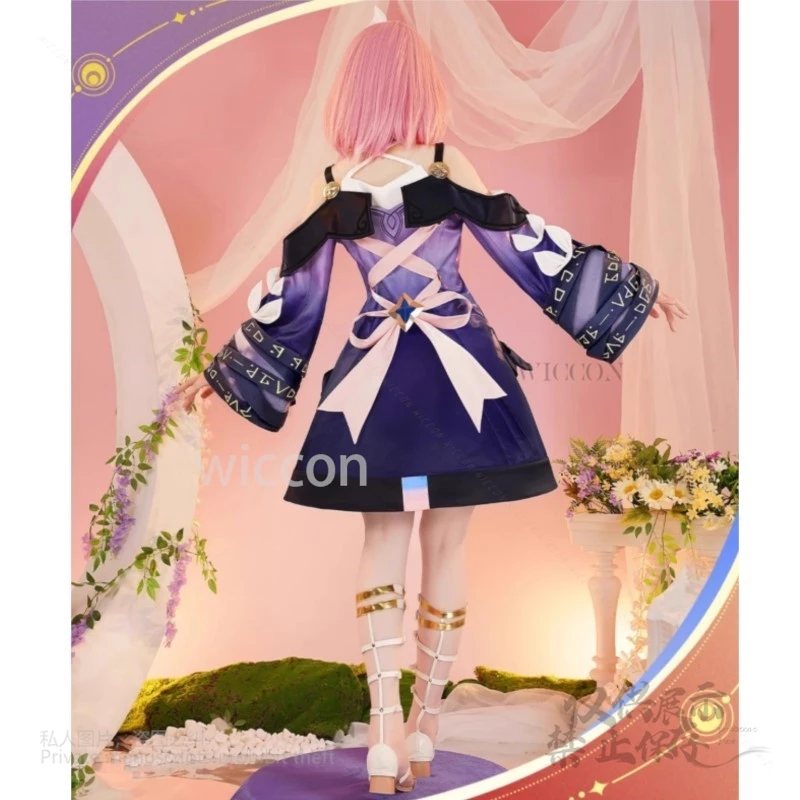 Anime Honkai: 스타 레일 Cyrene 코스프레 의상 가발 역할 놀이 의상 고품질 XL 여성 할로윈 크리스마스 파티