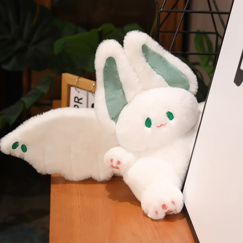 

INS Flying White Bat Rabbit Plush Toy Anime Bat Wings Bunny Stuffed Animals Plushies Doll Soft Girls Kids Toys Kawaii Room Decor