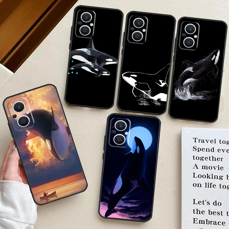 Killer Whale Case For OPPO Reno 7 Lite 8 4 5 6 10 2Z 4Z 5Z 8T OPPO Find X5 X6 Pro X2 X3 Lite Neo Cover