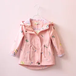 Foreign Trade Hot Sale Sweet Children's Jacket Girls Spring and Autumn Top Children Children's Embroidery Windbreaker Children's