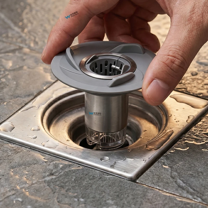 Enhanced Vortex Turbo Drain Core Magnetic Self Closing Valve Insect Proof Smell Proof Removable Inner Strainer Hair Catcher