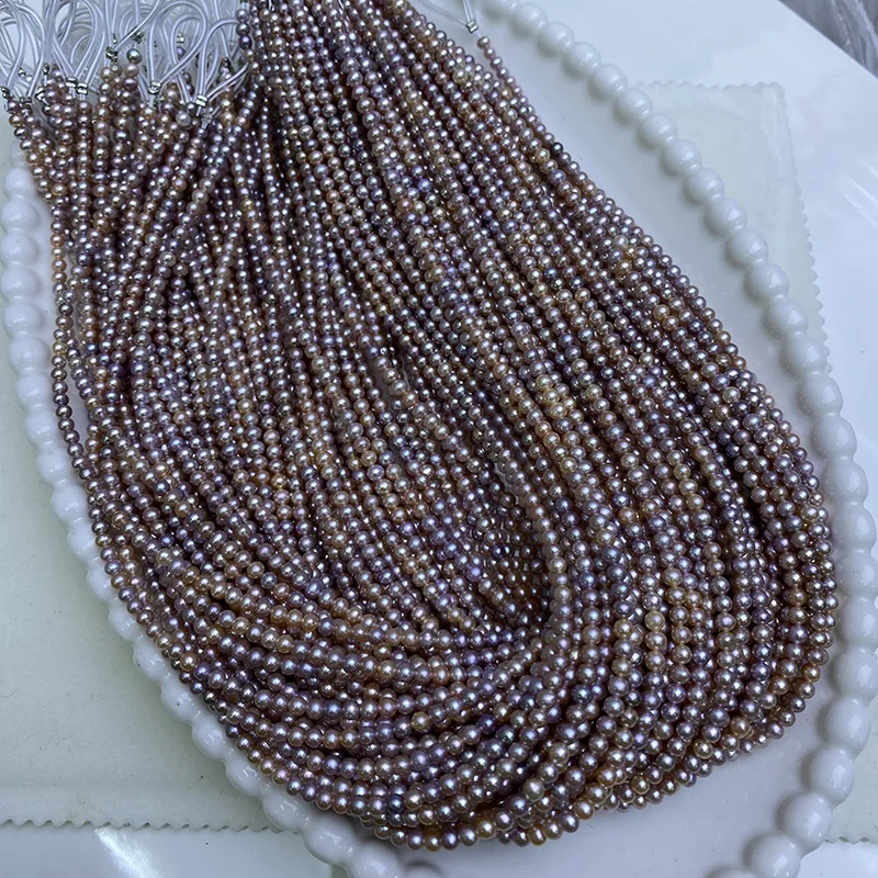 

3-4mm Natural Candy Mixed Color Small Pearl Loose Beads For Jewelry DIY