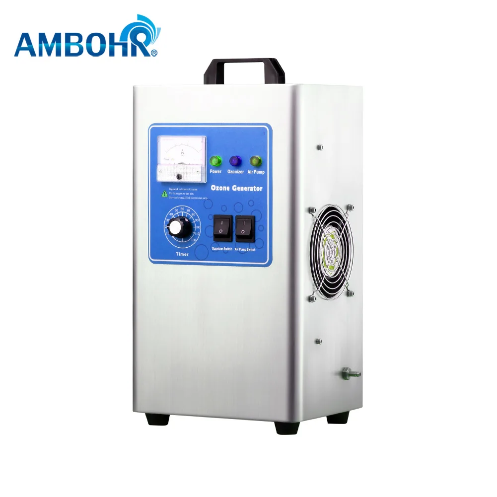 AMBOHR AOG-A2V Air Source Ozone Generator Stainless Steel Air Purifier Swimming Pool Cleanser