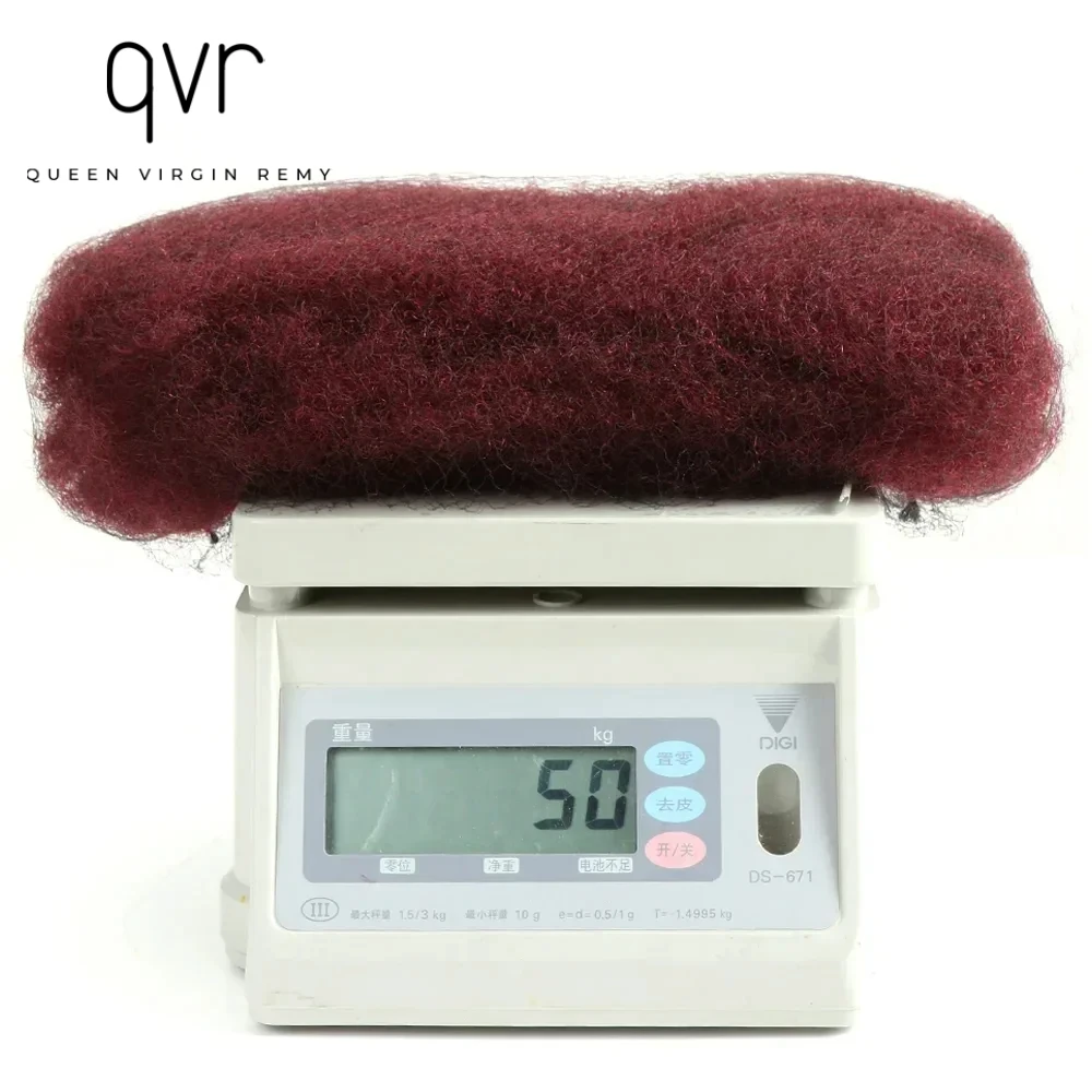 QVR-Remy Bulk Cabelo Humano, Sem Anexo, Peruano Afro Kinky Curly Wave, Qvr, Cabelo para Trançar, Tranças de Cor Natural, 1Pc