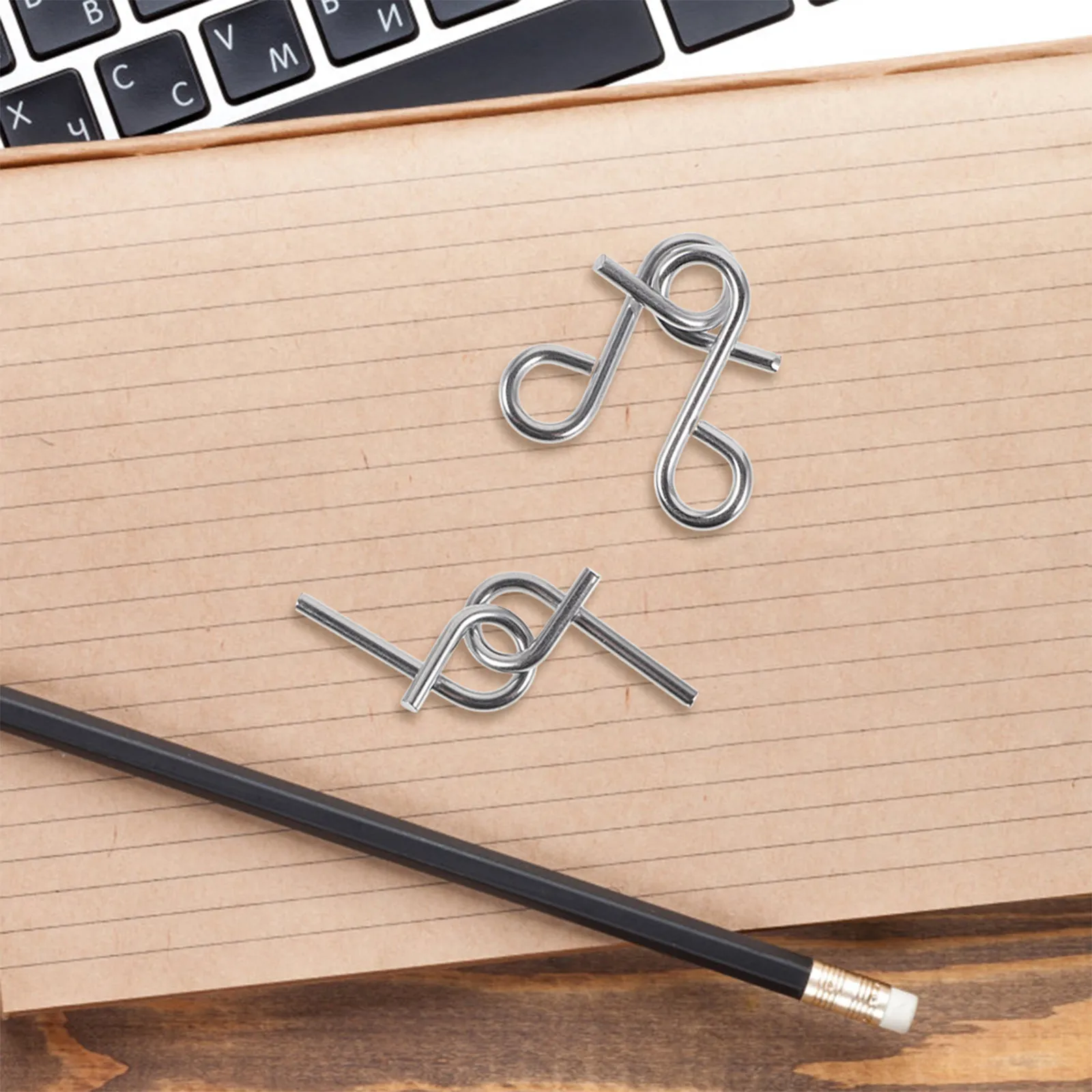 

8Pcs Interactive Brain Teaser Metal Puzzles Elders Sensory Relaxation Balance Patience Activities Gadgets for Elderly Use