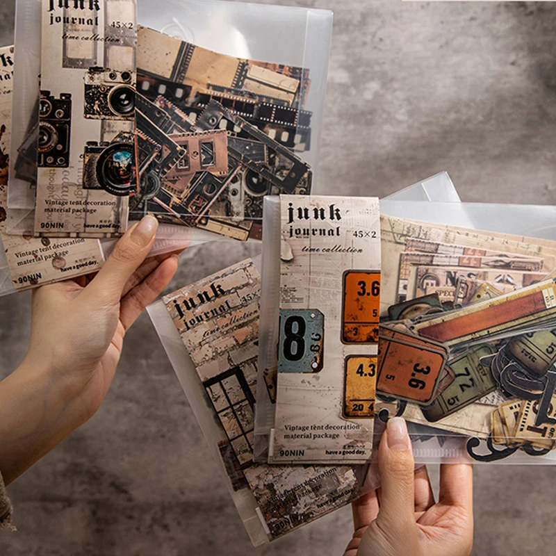 

Бумага 90 шт./пакет, серия «Вселенное время», винтажные наклейки из материала для справочника, сделай сам, скрапбук, блокнот, журнал