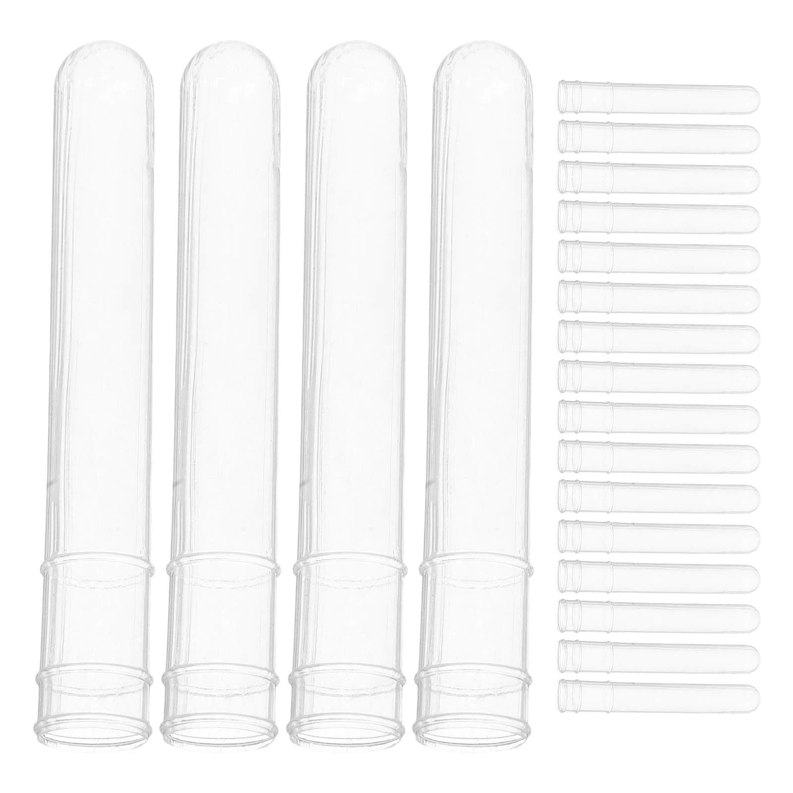 

100Pcs Transparent Test Tubes Plastic Sample Vials Lab Blood Collection Cryogenic Storage Compact Size for Medical