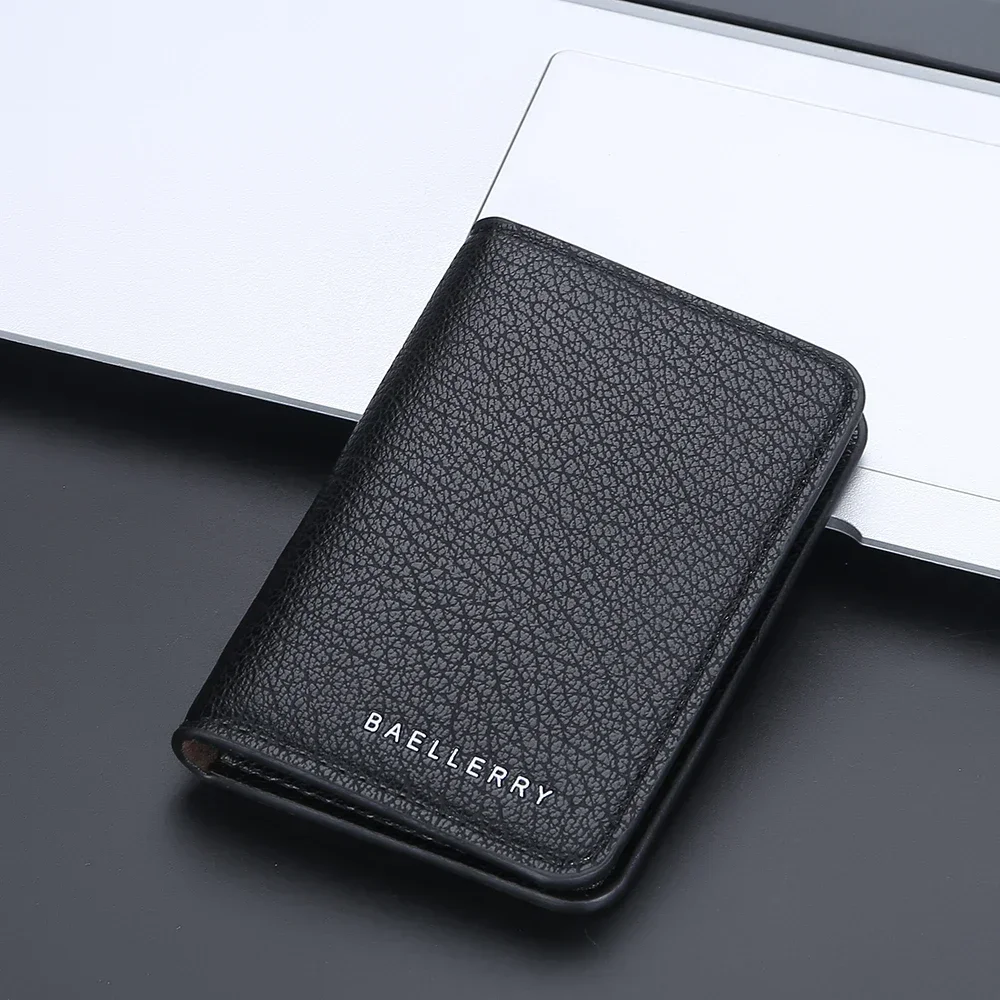 Men Wallets New Short Slim Card Holder Name Engraved Simple Mini Luxury Male Wallet Brand Small Men's Purses Cartera