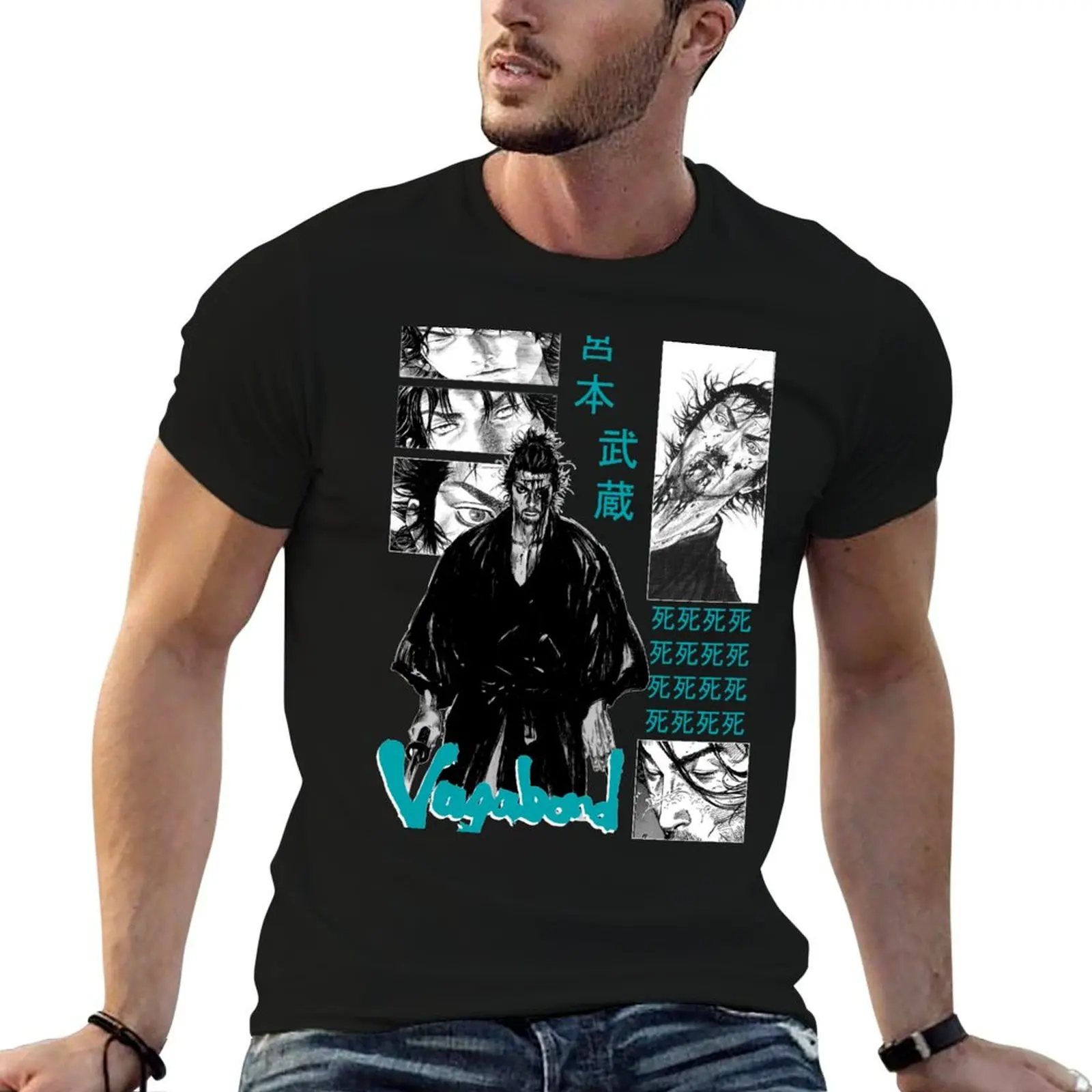 

Miyamoto Musashi Vagabond T-Shirt man t shirts for men t shirts for man slim fit T-Shirt