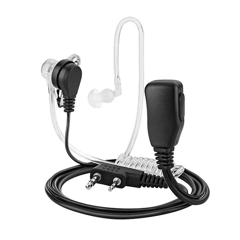 Baofeng-auriculares de tubo acústico de aire para walkie-talkie, cascos con puerto K, PTT, con micrófono, para piezas 888s Guard, 1 UV-5R