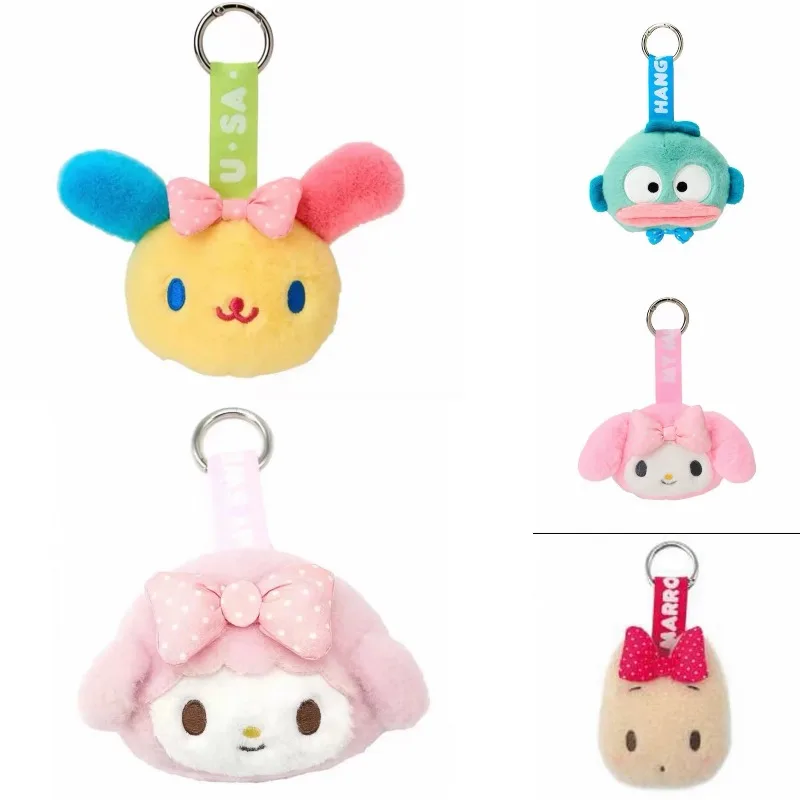 

Милый плюшевый брелок-игрушка Sanrio Hangyodon Usahana с большой мордочкой, 9 см, в стиле Marroncream Bunny Sweet Piano, маленькая подвеска