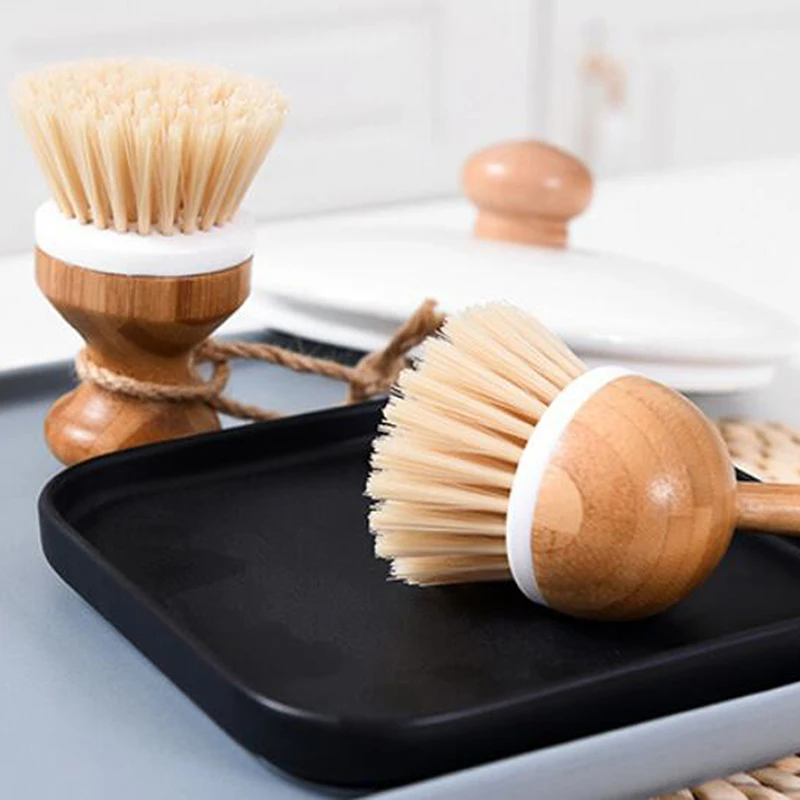 Multifunction Home Kitchen Washing Utensils Wooden Long Handle Pan Pot Cleaning Brush Dish Bowl Washing Brush Cleaning Tools