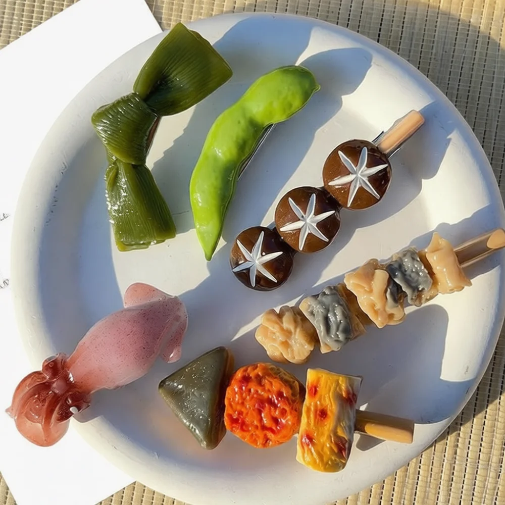 Simulation Food Hair Clips Creative Realistic Meat Duckbill Barrettes Funny Cartoon Aesthetic Girl Party Hair Styling Clamp