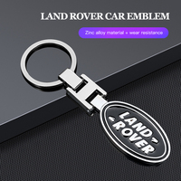 Car Badge Keychain Metal Key Ring Pendant Holiday Gifts For Land Rover Defender Freelander Discovery Evoque Range SV SVR Velar