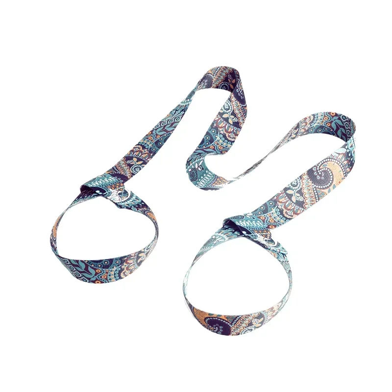 النايلون الملونة الأشرطة اليوغا حصيرة حزام حزام قابل للتعديل الرياضة حبال الكتف حمل حزام حزام ممارسة تمتد حزام اليوغا المرنة #2