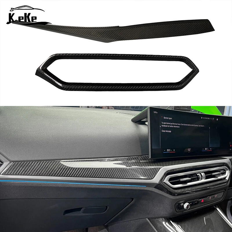 Right Hand Drive Carbon Fiber Interior Trim Stickers for BMW G20 3 Series Dashboard Center Console Accessories
