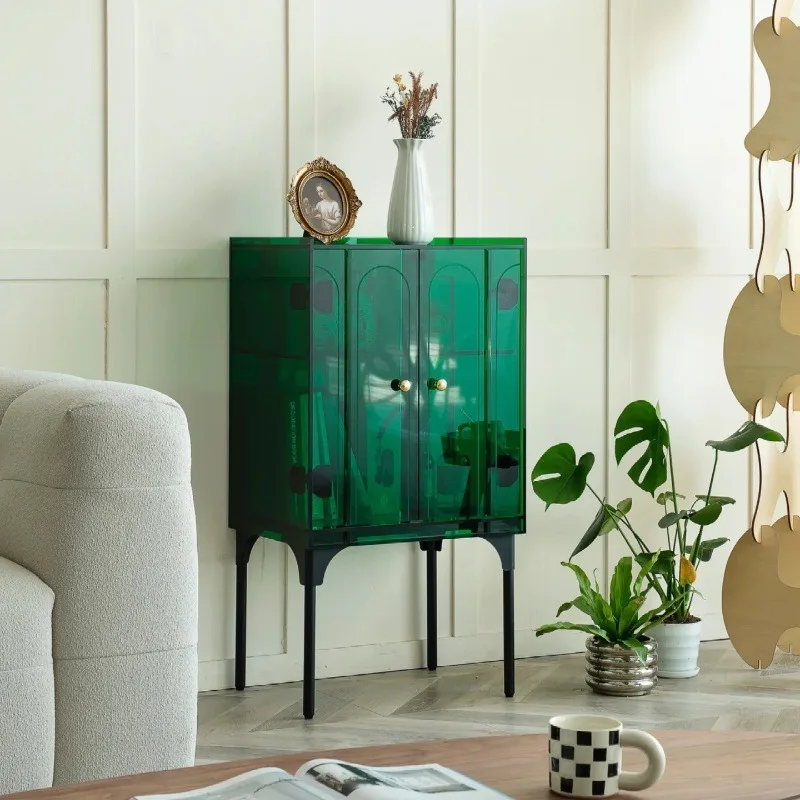 

Acrylic dining side cabinet Light luxury locker Multifunctional locker Household living room Bedroom Sofa side cabinet