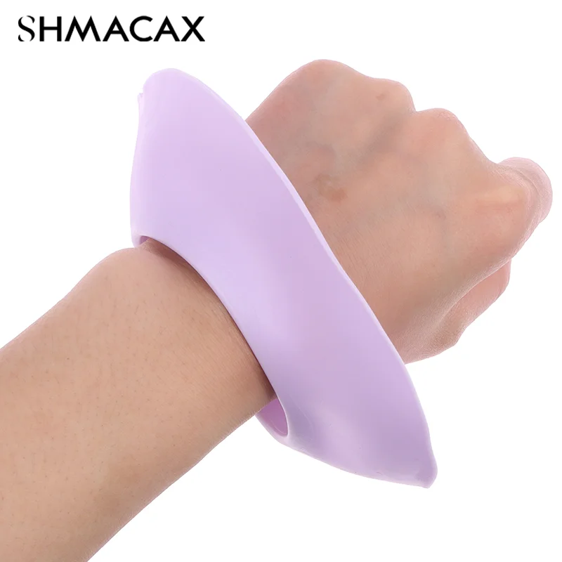 Impermeável Wrist Watch Band, Lavando o Rosto Spa Headwrap, Monocromático, Acessórios de Cabelo Silicone, Maquiagem Artesanal, 1 Par