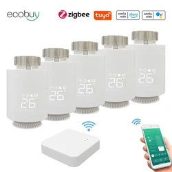 Tuya Smart ZigBee 3.0 Thermostat Radiator Valve Smart TRV Thermostatic Valve Temperature Controller Support Alexa Google Home
