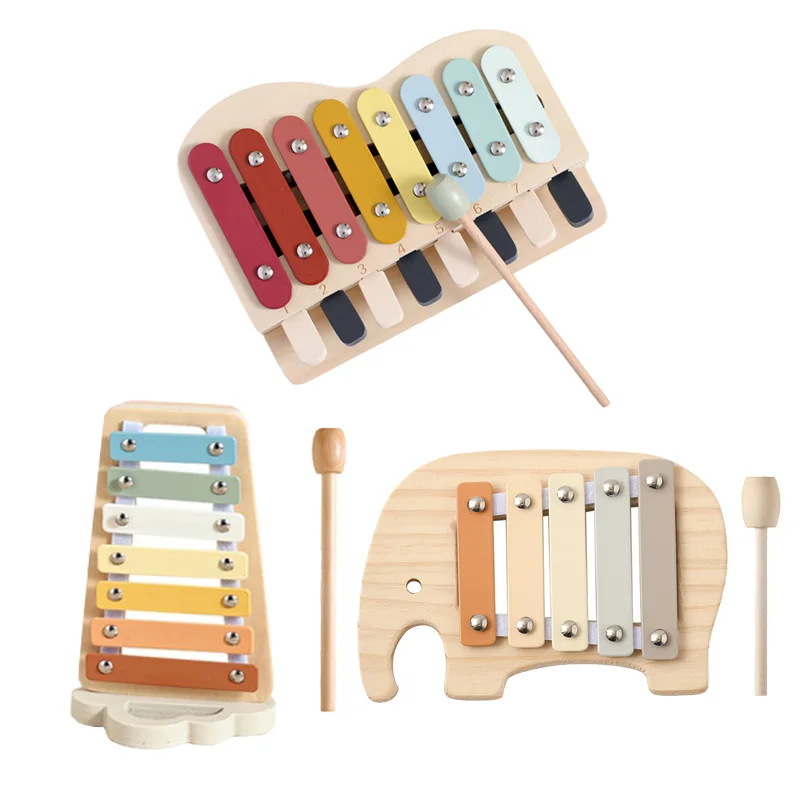 Instrument de musique à Percussion Montessori, jouets musicaux, Piano Xylophone, éducation précoce pour enfants, Instruments de musique en bois, jouets pour bébés