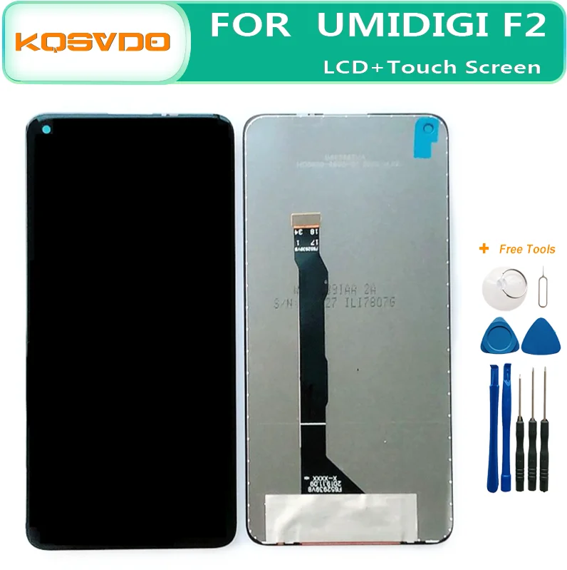 UMIDIGI F2 LCD Display+Touch Screen Digitizer 100% Original Tested LCD Screen Glass Panel For UMIDIGI F2+tools