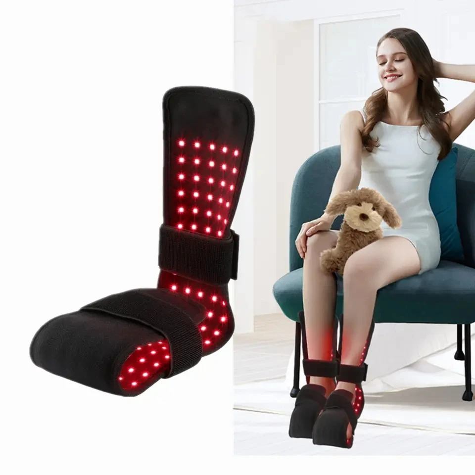 Red & Infrared Light Therapy for Feet 640nm&660nm&880nm LED Red Light Therapy Shoe Device for Foot Pain Relief