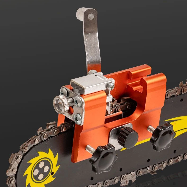 NEW Easy-to-Use Chainsaw Sharpener, Hand-Cranked Chain Sharpening Jig for Fast Sharpening, Most Electric and Gas Chainsaws
