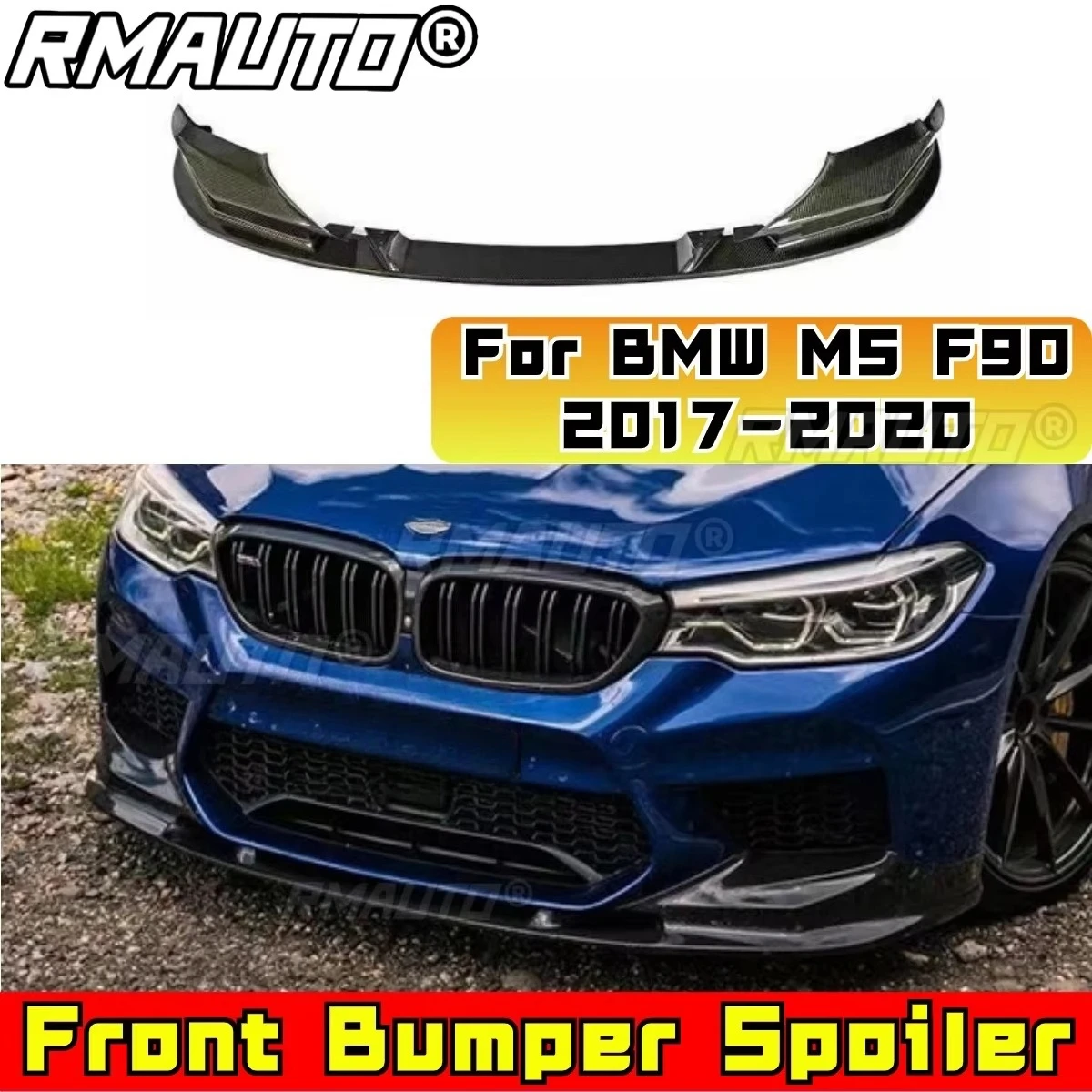 

Для BMW M5 F90 2017-2020 внешняя часть переднего бампера, разделитель губ, диффузор, спойлер, защита бампера, защитная крышка, модификация
