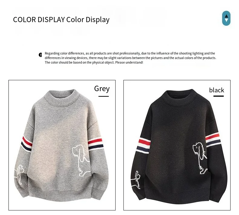 Bestseller: Lockerer Herren-Pullover mit langen Ärmeln, Rundhalsausschnitt, gestreiftem Muster, für den täglichen Gebrauch, Winter, neuer Trend, Freizeitpullover. – Detail 2