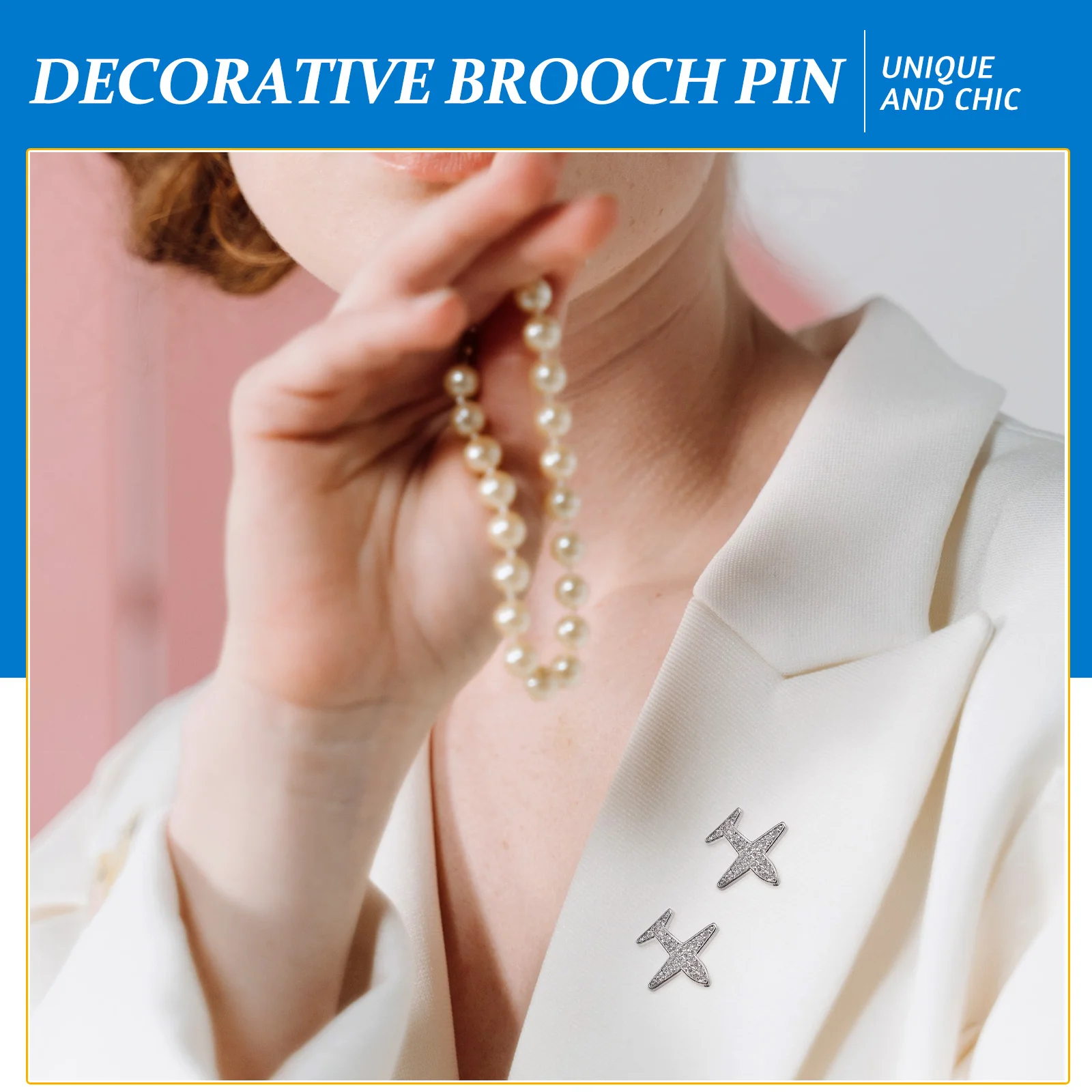 

2pcs Anti Pins No Sew Shirt Pants Brooch Buttons Craft Alloy Silver Decorative Clothing Pin Reusable Stylish