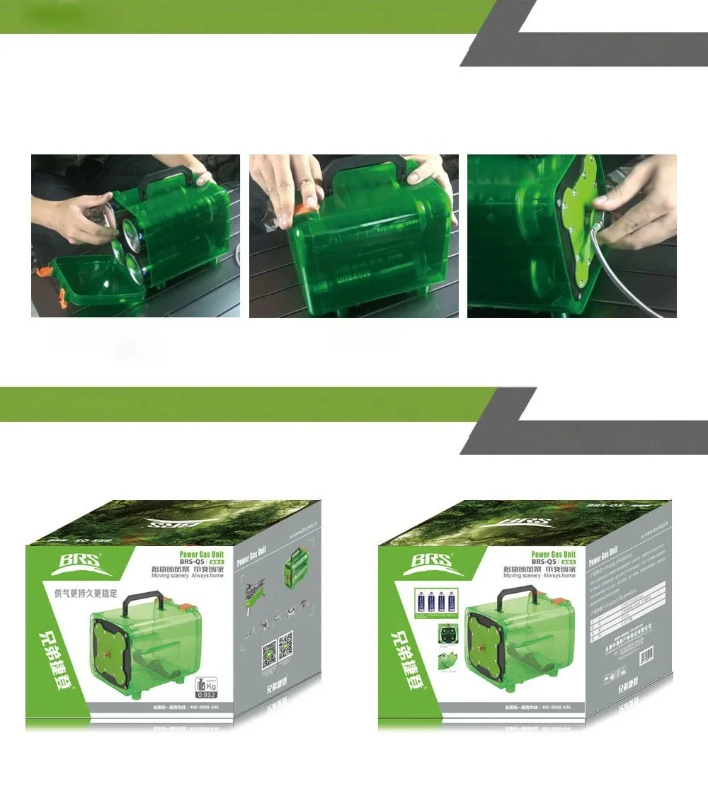 BRS Outdoor Reise-Camping-Picknick Energie-Speicher 4-in-1-Ausgang Gaspropan-Tank Zentraleinheit Behälter Flaschenkoffer BRS-Q5 – Detail 13
