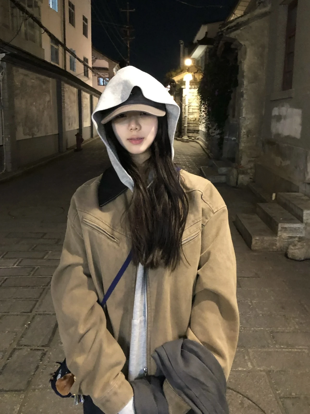 

American Decosition Zipper Detroit Workwear Collared Jaet Men's Autumn Winter Loose Fit Versatile Top Coat