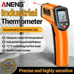 Infrared Thermometer -50°C~400°C Laser Temperature Gun ANENG TH201 Non-Contact Handheld Temperature Measure Highly Sensitive Too
