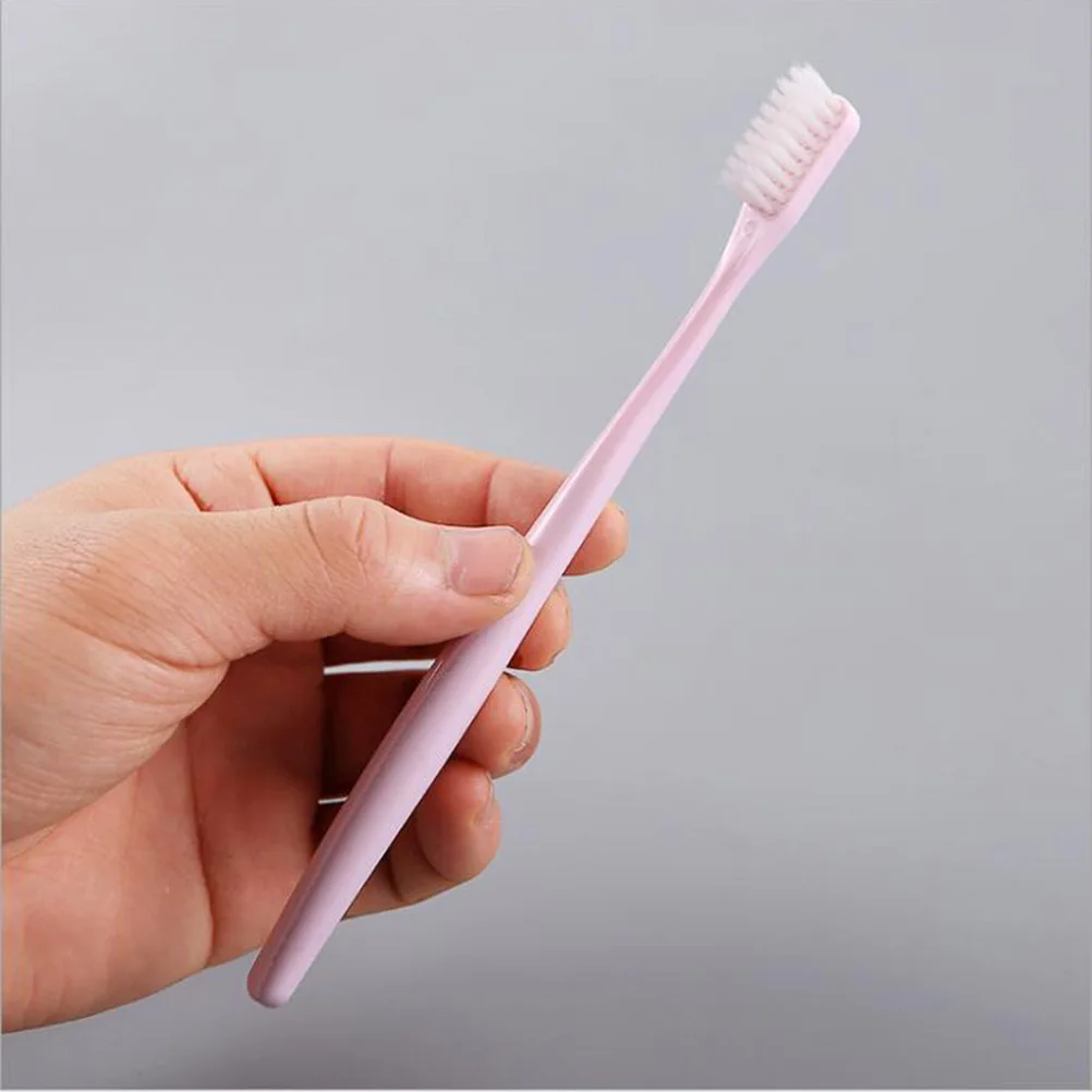 

20pcs Fine Soft Bristle Toothbrush Small Head Deep Teeth Portable Dental Care With Cover Green Pink