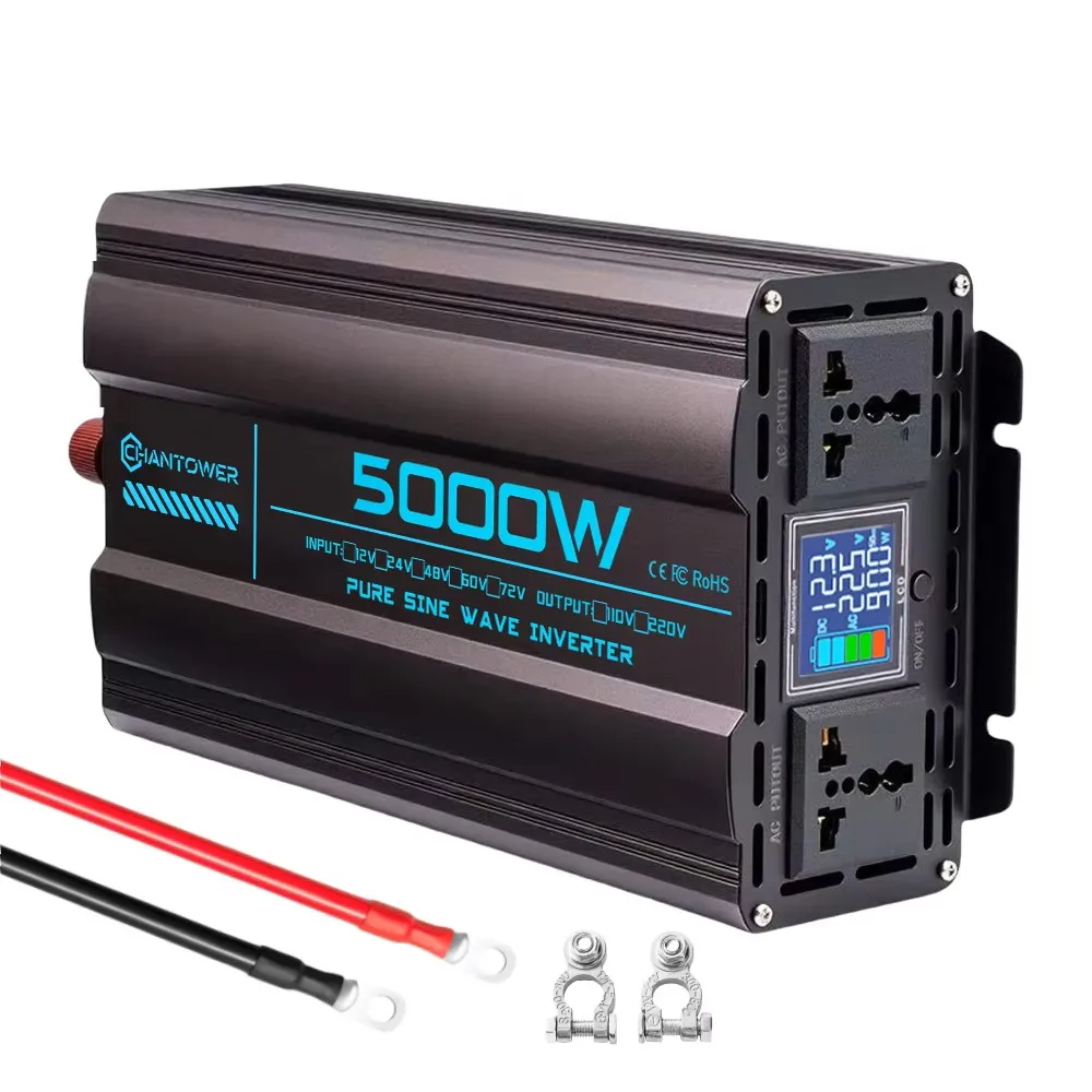 Zuivere Sinus Omvormer DC 12 V/24 V/48 V/60 V/72 V Naar AC 220 V/110 V 2000 W 3000 W 4000 W 5000 W-8000 W Power Converter Auto Omvormer - afbeelding 2