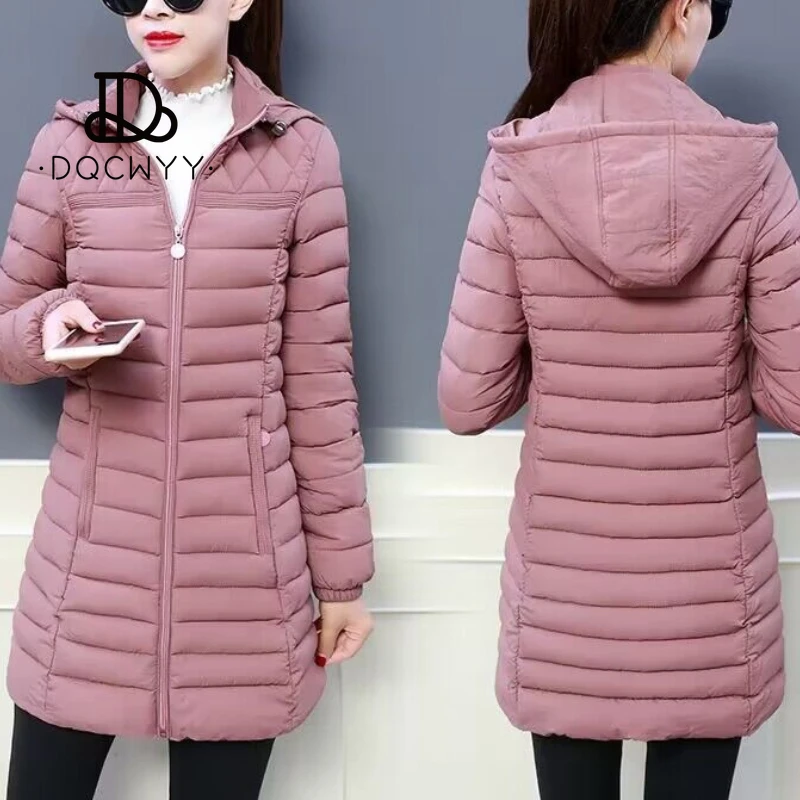 Chaqueta holgada de algodón con capucha para mujer, Parkas cálidas informales, abrigo de gran tamaño 6XL, moda de invierno