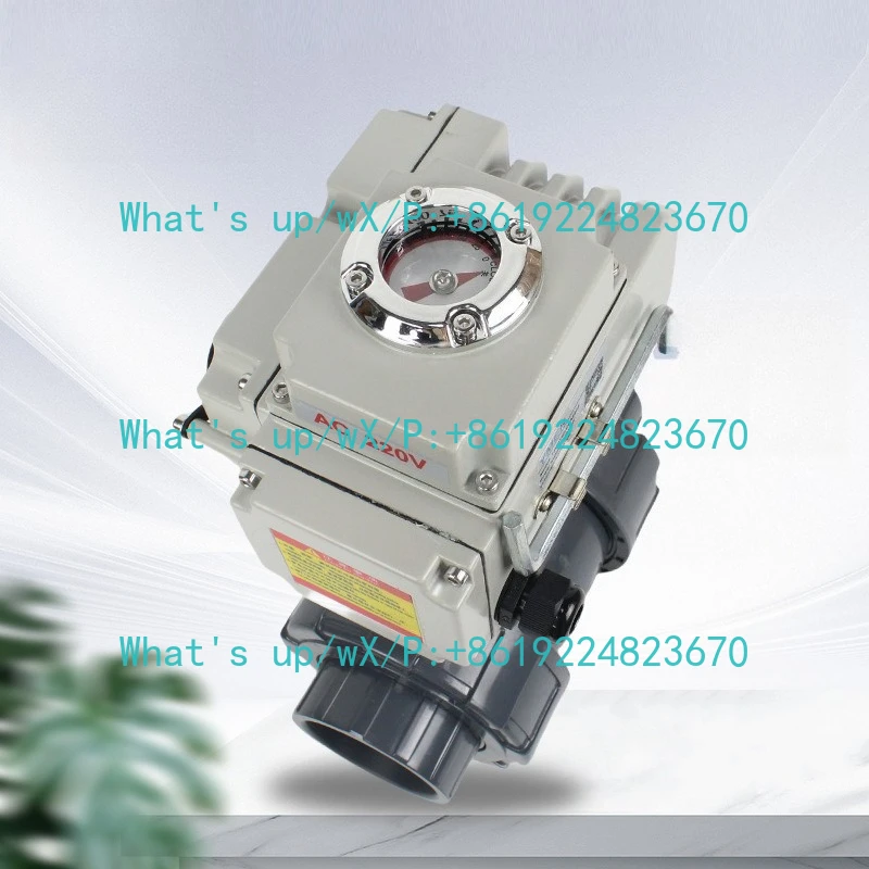 Three wire two control AC220V plastic UPVC two-way electric ball valve quick loading 10UPYQ + CEA  double live connection