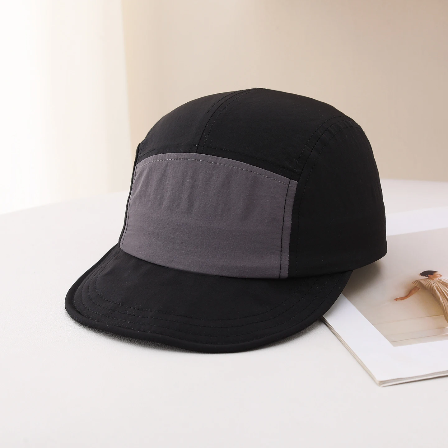 Glued quick-drying baseball cap, lightweight and breathable,