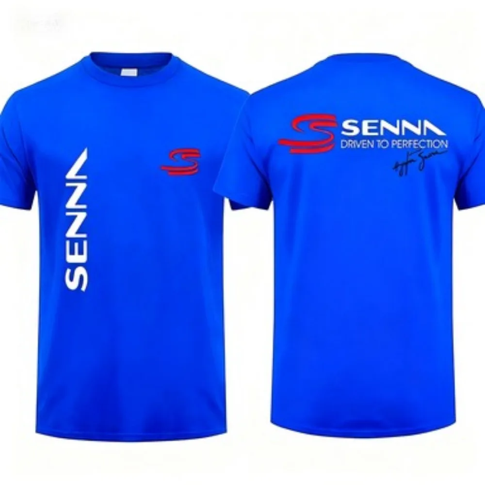 الصيف في الهواء الطلق شخصية الأزياء الرياضية البرازيلي الفورمولا واحد قصيرة الأكمام جولة الرقبة تي شيرت الرجال جديد أعلى تي شيرت #6